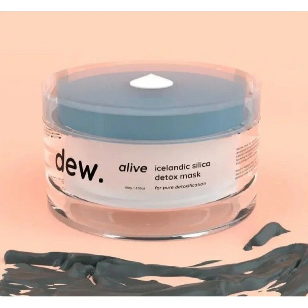 Dew of The Gods Icelandic Silica Detox Mask Alive Full Size  4.2 oz Organic NIB